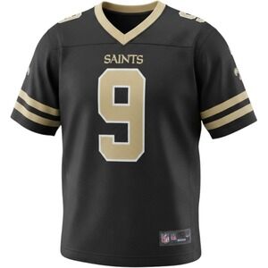 NFL Team Apparel New Orleans Saints Drew Brees #9 Jersey Youth XL Black Gold